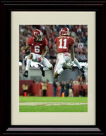 Framed 8x10 Henry Ruggs  and DeVonta Smith Print - Alabama Crimson Tide- Double Jump Framed Print - College Football FSP - Framed   