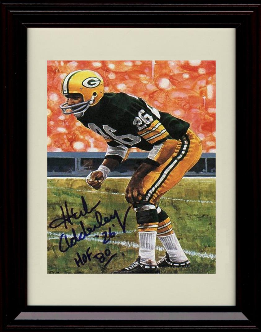 8x10 Framed Herb Adderley - Green Bay Packers Autograph Promo Print - Ready Stance Framed Print - Pro Football FSP - Framed   