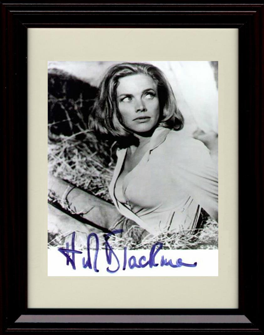 8x10 Framed Honor Blackman Autograph Promo Print - Black and White Framed Print - Movies FSP - Framed   