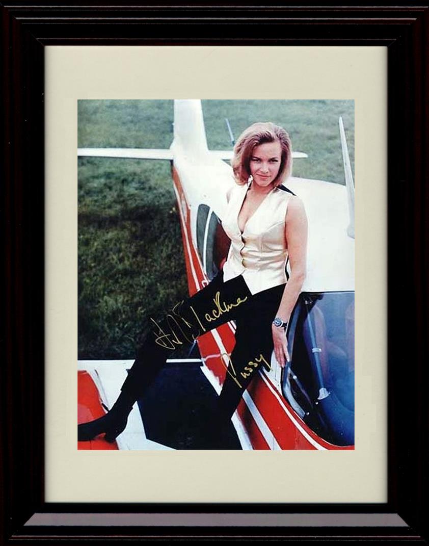 8x10 Framed Honor Blackman Autograph Promo Print - With Plane Framed Print - Movies FSP - Framed   