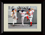 Framed 8x10 Jackie Bradley And Mookie Betts - Landscape - Boston Red Sox Autograph Replica Print Framed Print - Baseball FSP - Framed   