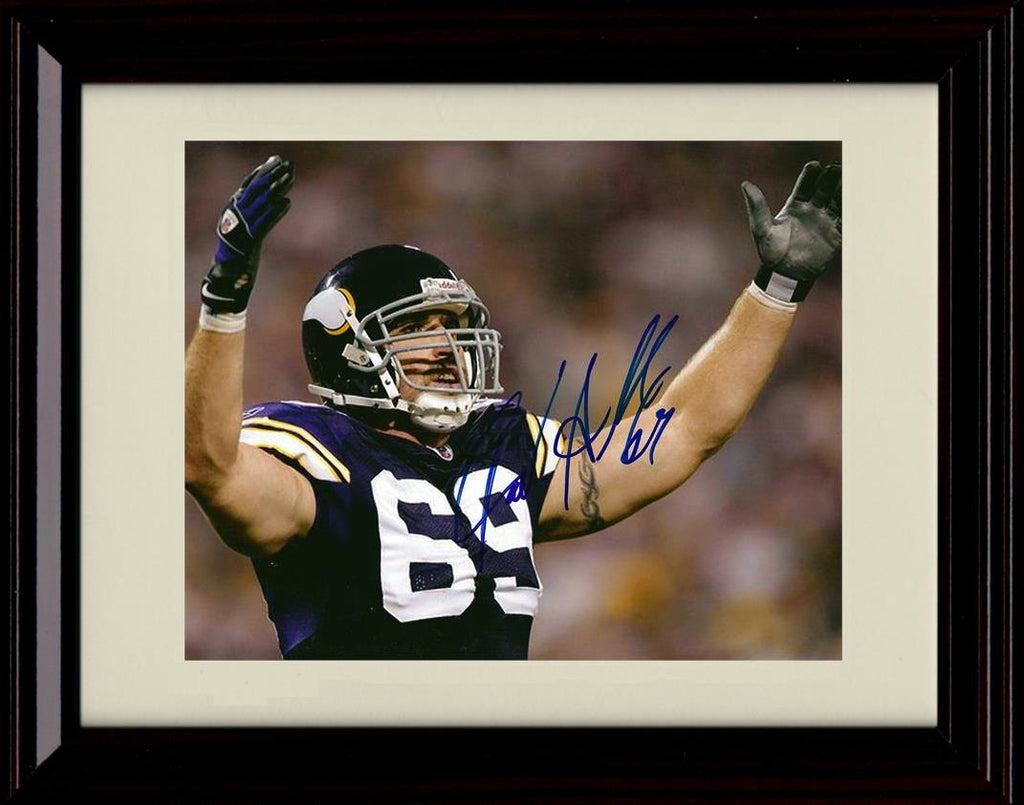 8x10 Framed Jared Allen - Minnesota Vikings Autograph Promo Print - Arms Up Framed Print - Pro Football FSP - Framed   