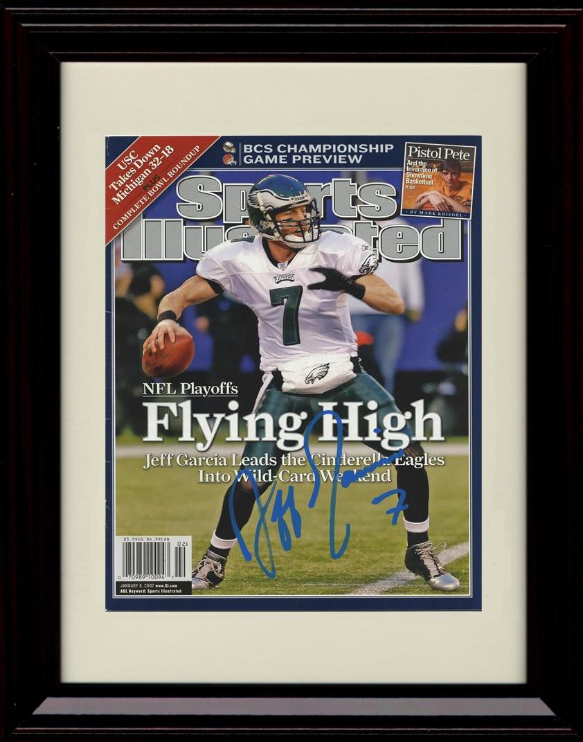 8x10 Framed Jeff Garcia - Philadelphia Eagles Autograph Promo Print - Sports Illustrated Framed Print - Pro Football FSP - Framed   