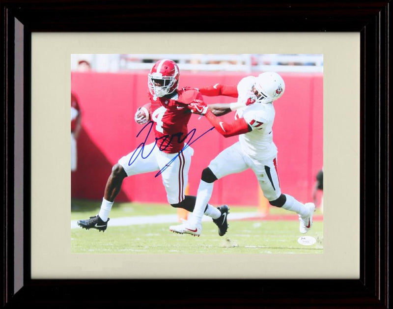 Unframed Jerry Jeudy Autograph Promo Print - Alabama Crimson Tide- Running The Ball Unframed Print - College Football FSP - Unframed   