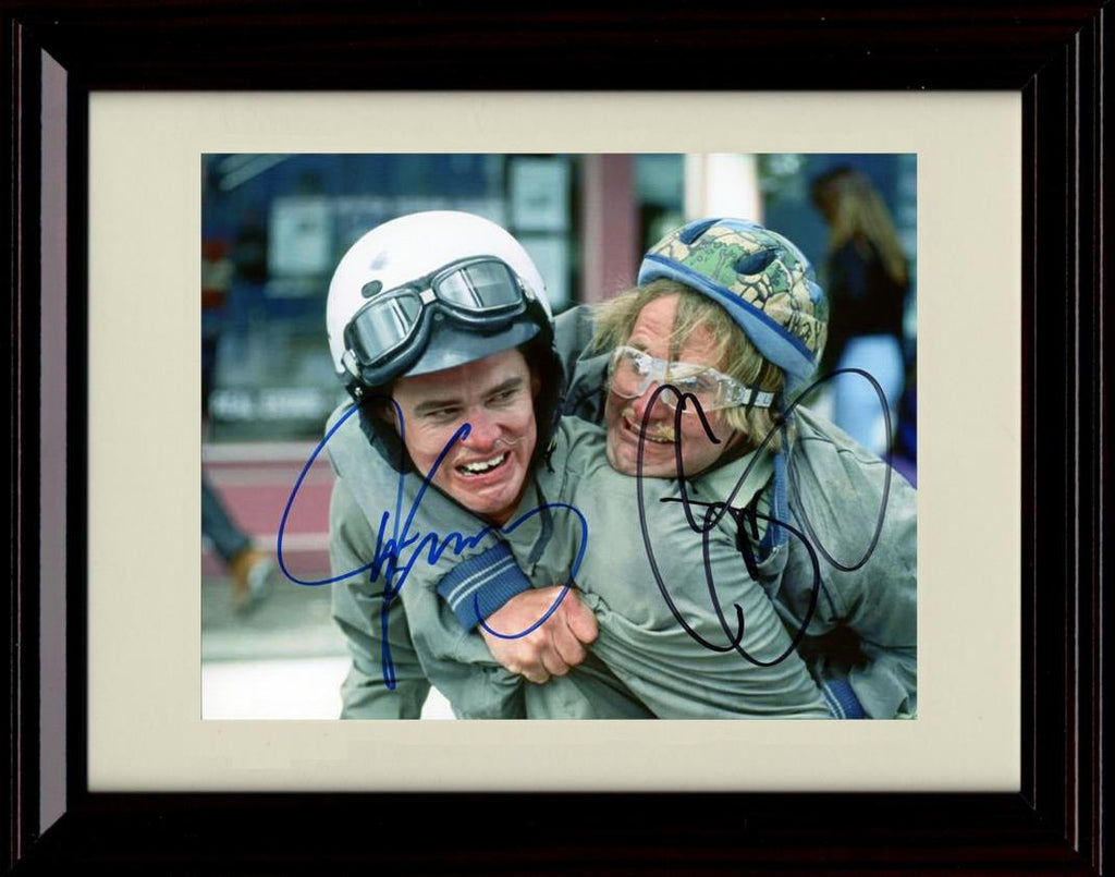 8x10 Framed Jim Carrey and Jeff Daniels Autograph Promo Print - Dumb and Dumber Framed Print - Movies FSP - Framed   