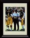 Framed 8x10 Jim Harbaugh Autograph Promo Print - Michigan Wolverines- With Coach Bo Framed Print - College Football FSP - Framed   