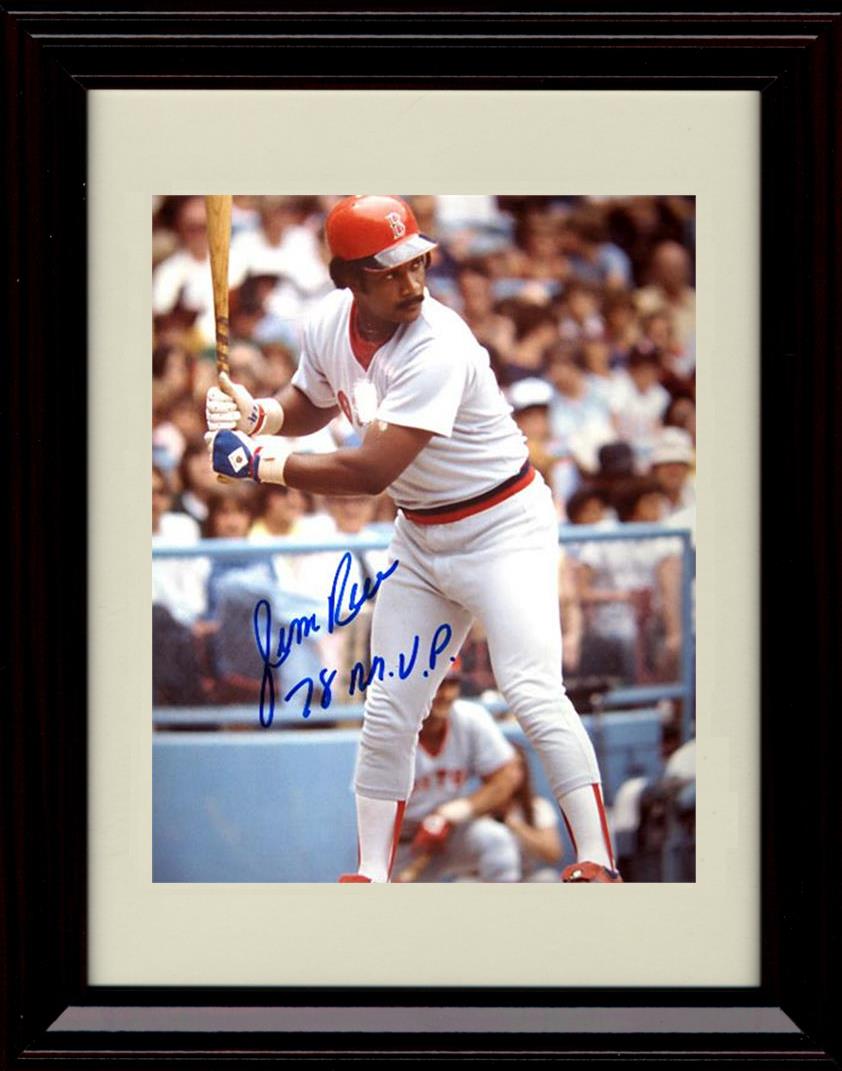 Framed 8x10 Jim Rice - At Bat - Boston Red Sox Autograph Replica Print Framed Print - Baseball FSP - Framed   