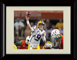 Unframed Joe Burrow Autograph Promo Print - LSU Tigers- Making the Pass Unframed Print - College Football FSP - Unframed   