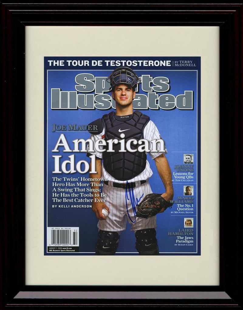 Unframed Joe Mauer - Sports Illustrated American Idol - Minnesota Twins Autograph Replica Print Unframed Print - Baseball FSP - Unframed   