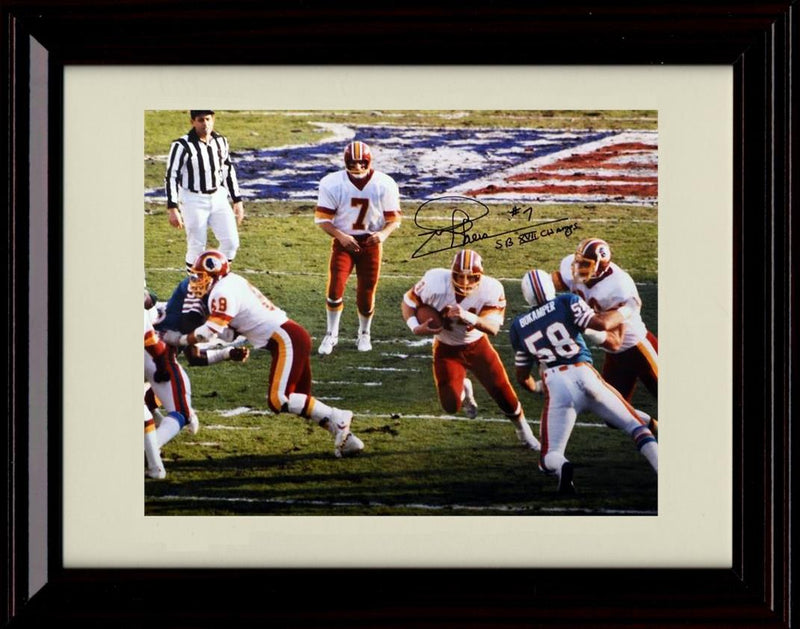 8x10 Framed Joe Theismann - Washington Football Club Autograph Promo Print - On Field SB XVII Framed Print - Pro Football FSP - Framed   