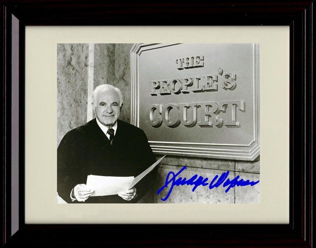 8x10 Framed Judge Wapner Autograph Promo Print - Landscape Framed Print - Television FSP - Framed   