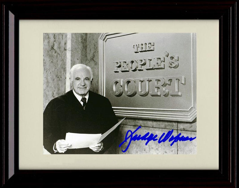 Unframed Judge Wapner Autograph Promo Print - Landscape Unframed Print - Television FSP - Unframed   