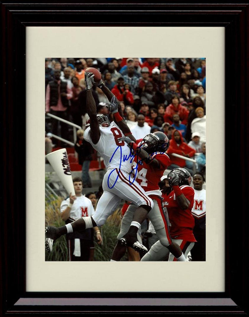 Unframed Julio Jones Autograph Promo Print - Alabama Crimson Tide- Amazing Catch Unframed Print - College Football FSP - Unframed   