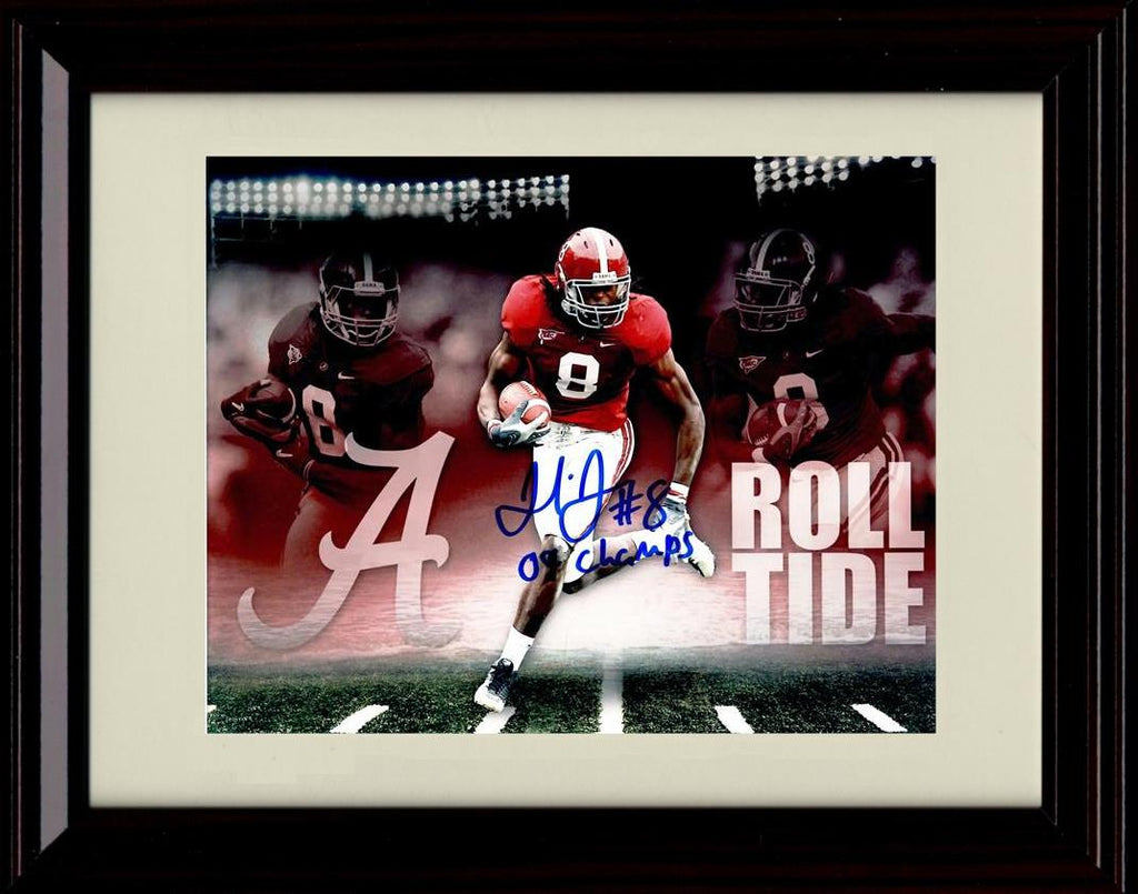 Framed 8x10 Julio Jones Autograph Promo Print - Alabama Crimson Tide- Roll Tide Poster Framed Print - College Football FSP - Framed   