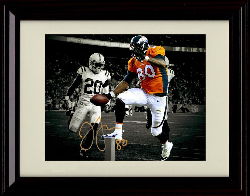 Unframed Julius Thomas - Denver Broncos Autograph Promo Print - Knee Up With Spotlight Unframed Print - Pro Football FSP - Unframed   