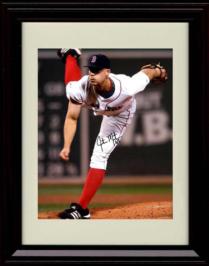 Framed 8x10 Justin Masterson - The Pitch - Boston Red Sox Autograph Replica Print Framed Print - Baseball FSP - Framed   