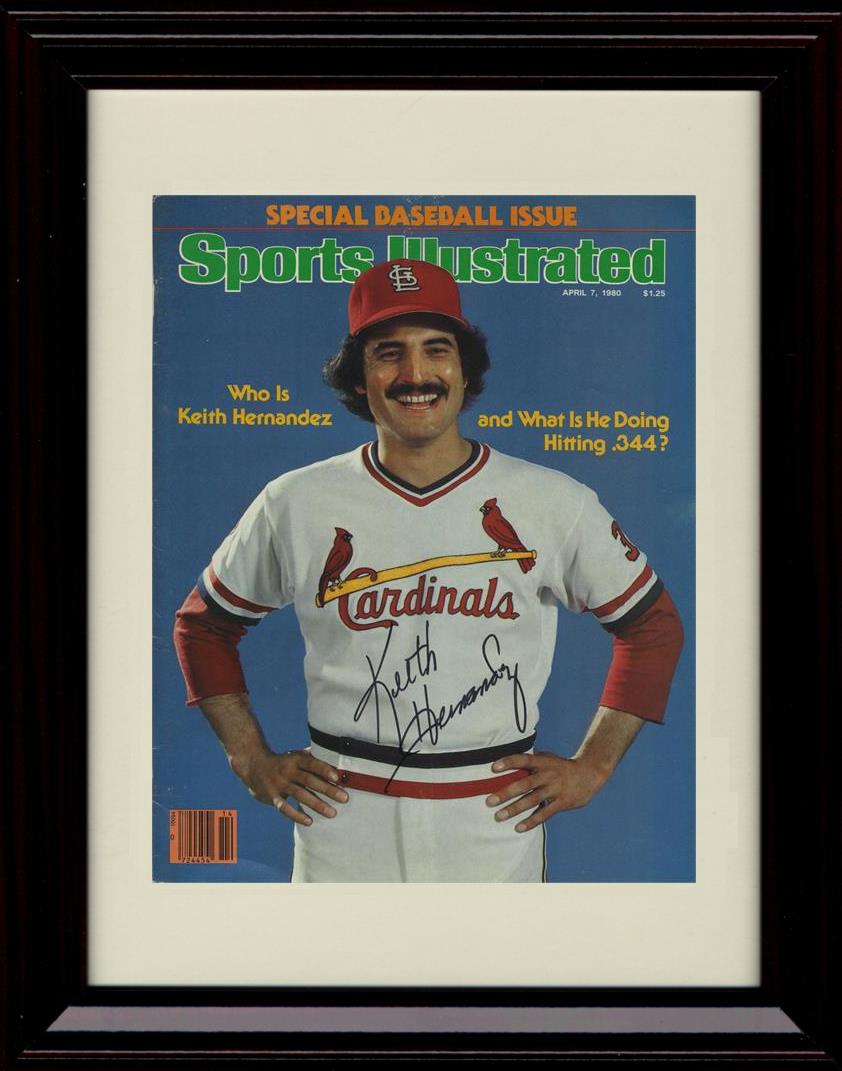 Framed 8x10 Keith Hernandez - Sports Illustrated Cover Signed - St Louis Cardinals Autograph Replica Print Framed Print - Baseball FSP - Framed   