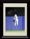 Framed 8x10 Ken Griffey Jr - Leaping Catch At Wall - Seattle Mariners Autograph Replica Print Framed Print - Baseball FSP - Framed   