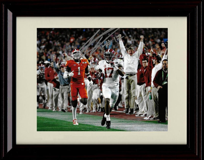 Framed 8x10 Kenyan Drake Autograph Promo Print - Alabama Crimson Tide- National Championship TD Framed Print - College Football FSP - Framed   