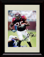 Unframed Kevin Jones Autograph Promo Print - Virginia Tech Hokies- On The Run Unframed Print - College Football FSP - Unframed   