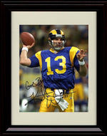 Unframed Kurt Warner - Los Angeles Rams Autograph Promo Print - Passing God Bless You Unframed Print - Pro Football FSP - Unframed   