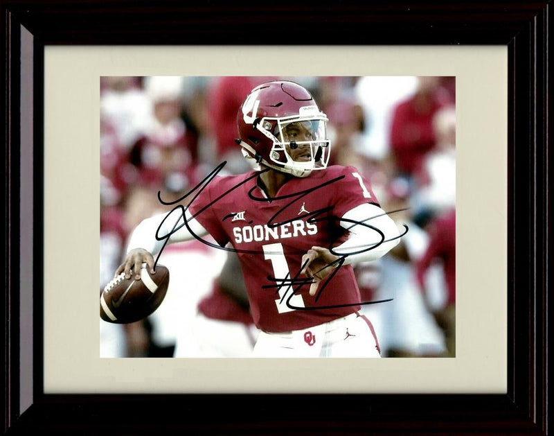 Unframed Kyler Murray Autograph Promo Print - Oklahoma Sooners- In The Pocket Unframed Print - College Football FSP - Unframed   