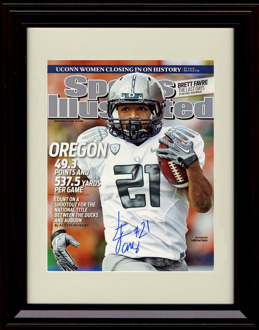 Unframed LaMichael James Autograph Promo Print - Oregon Ducks Unframed Print - College Football FSP - Unframed   