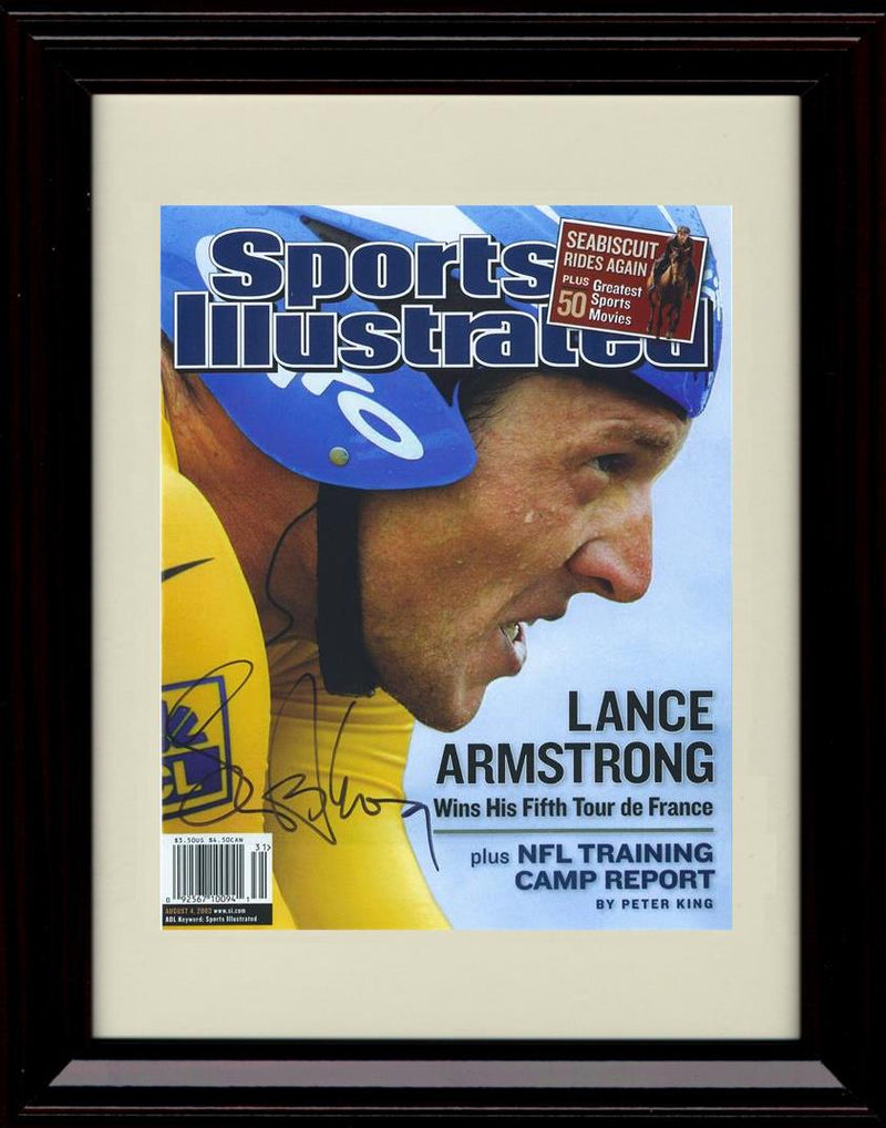 16x20 Framed Lance Armstrong Autograph Promo Print - 5th Tour de France Gallery Print - Other FSP - Gallery Framed   