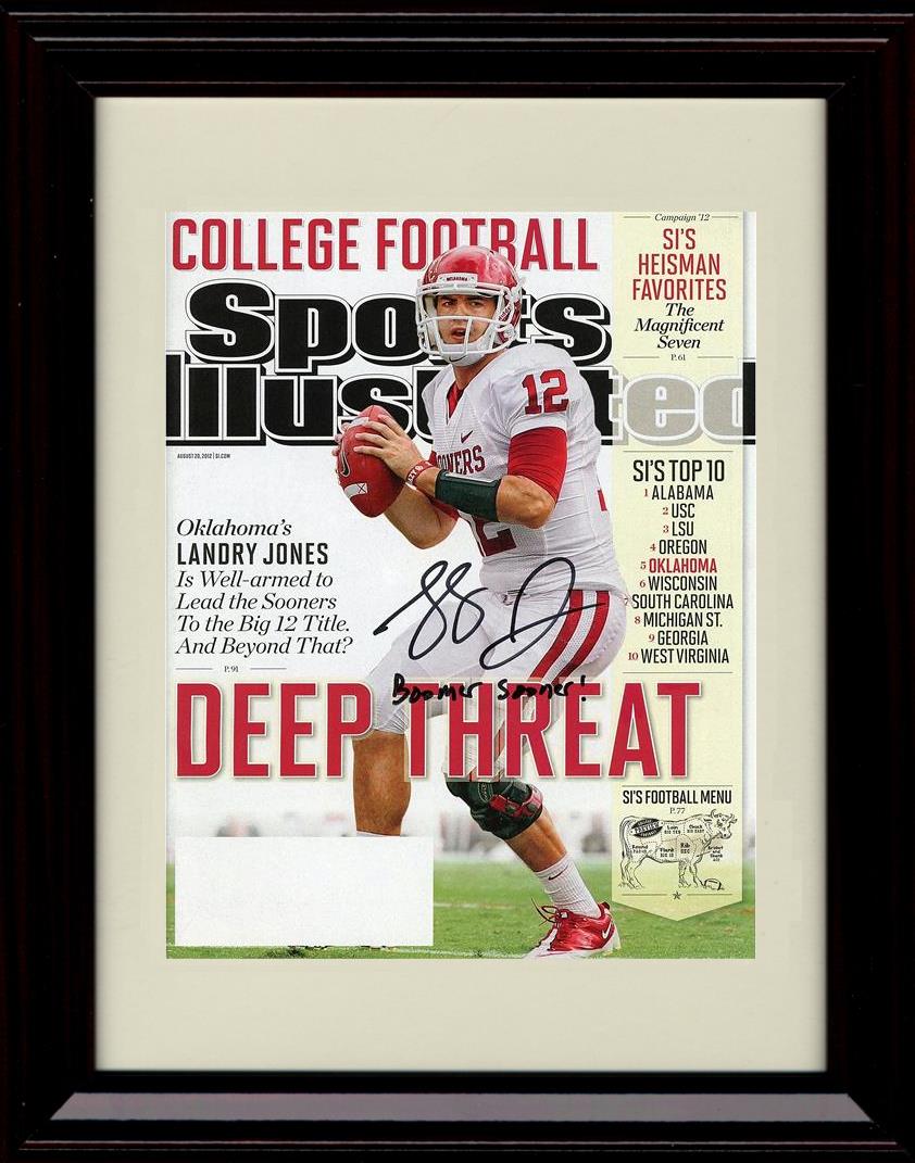 Unframed Landry Jones Autograph Promo Print - Oklahoma Sooners- Deep Threat Unframed Print - College Football FSP - Unframed   