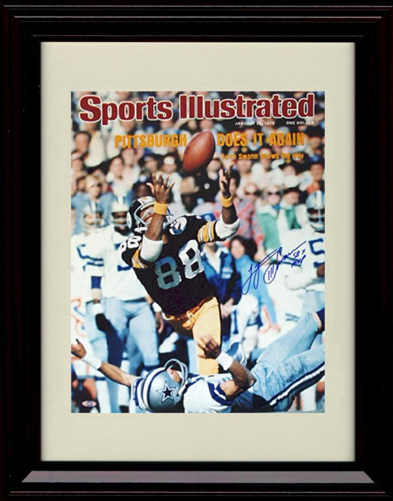 Unframed Lynn Swann - Pittsburgh Steelers Autograph Promo Print - Sports Illustrated Super Bowl X Catch Unframed Print - Pro Football FSP - Unframed   