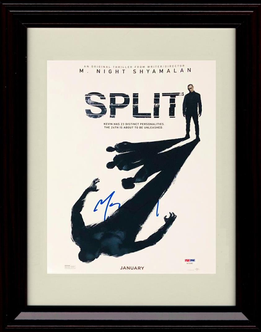 8x10 Framed M Night Shyamalan Autograph Promo Print - Split Framed Print - Movies FSP - Framed   