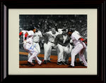 Framed 8x10 Manny Ramierez - Black And White And Colot Team Celebration - Boston Red Sox Autograph Replica Print Framed Print - Baseball FSP - Framed   