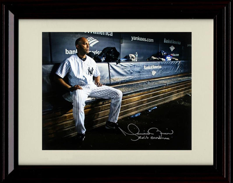 Unframed Mariano Rivera - Dugout Bench - New York Yankees Autograph Replica Print Unframed Print - Baseball FSP - Unframed   