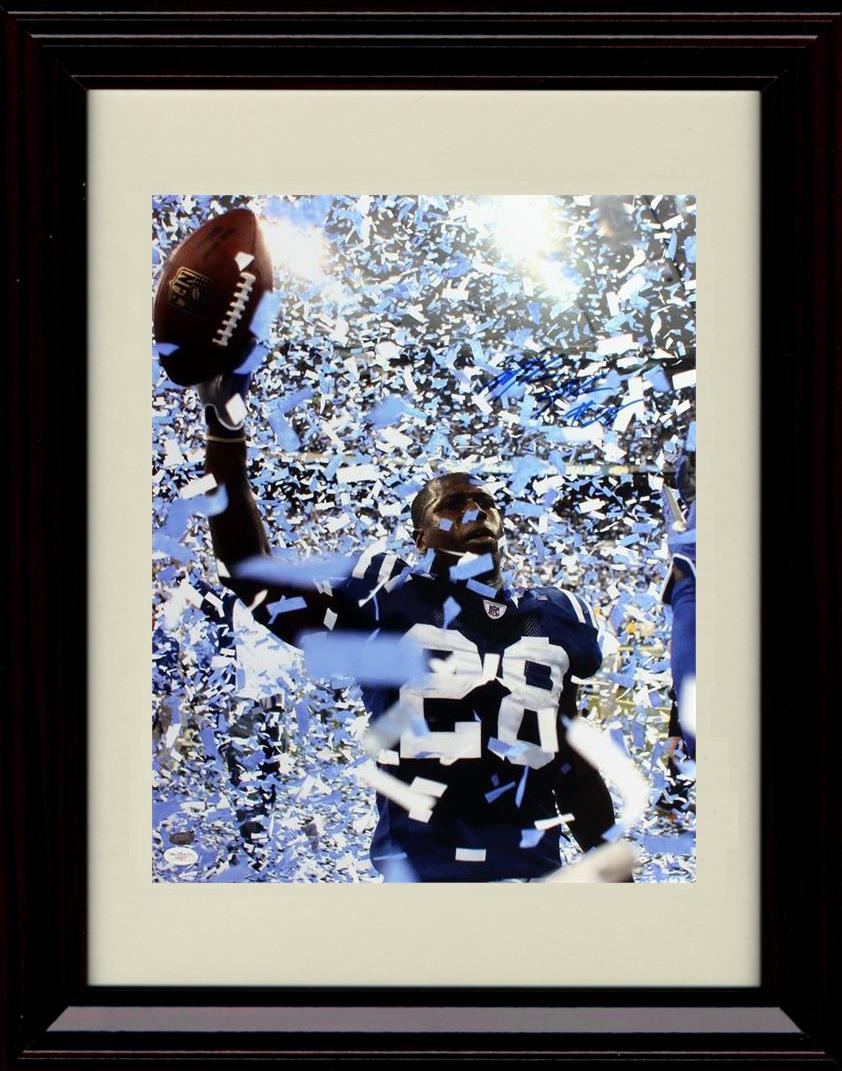 8x10 Framed Marlin Jackson - Indianapolis Colts Autograph Promo Print - Confetti Shot Framed Print - Pro Football FSP - Framed   