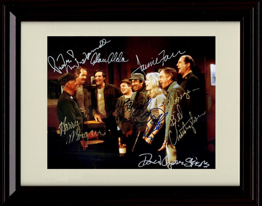 8x10 Framed Mash Cast Autograph Promo Print - Landscape Framed Print - Television FSP - Framed   