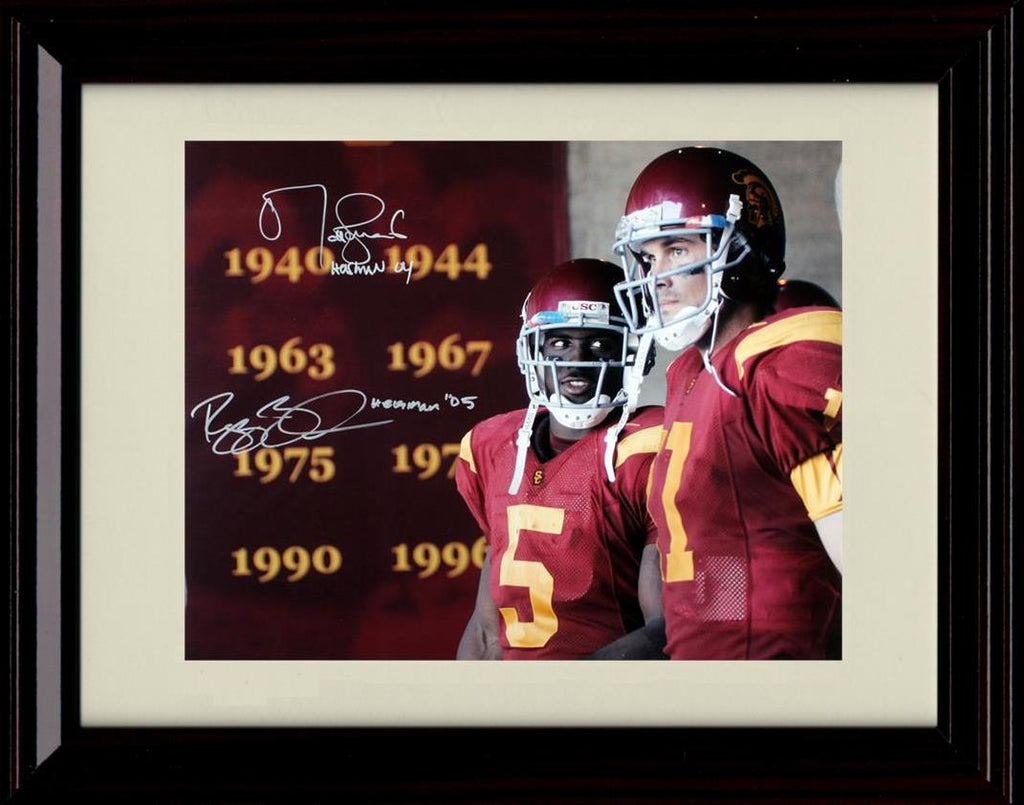 Unframed Matt Leinart and Reggie Bush Autograph Promo Print - USC Trojans- Legends Unframed Print - College Football FSP - Unframed   