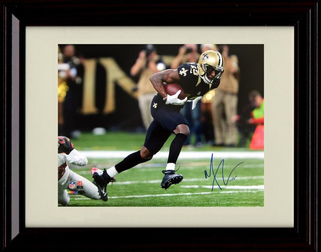 8x10 Framed Michael Thomas - New Orleans Saints Autograph Promo Print - On the Run Framed Print - Pro Football FSP - Framed   