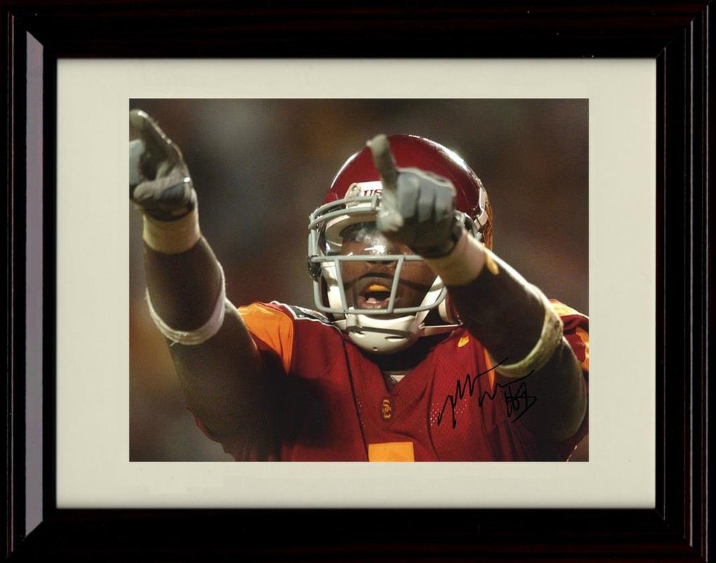 Framed 8x10 Mike Williams Autograph Promo Print - USC Trojans- Celebration Framed Print - College Football FSP - Framed   