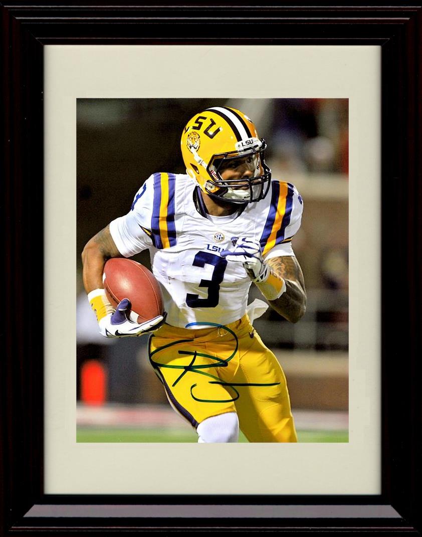 Framed 8x10 Odell Bechham Jr Autograph Promo Print - LSU Tigers- TD Run Framed Print - College Football FSP - Framed   