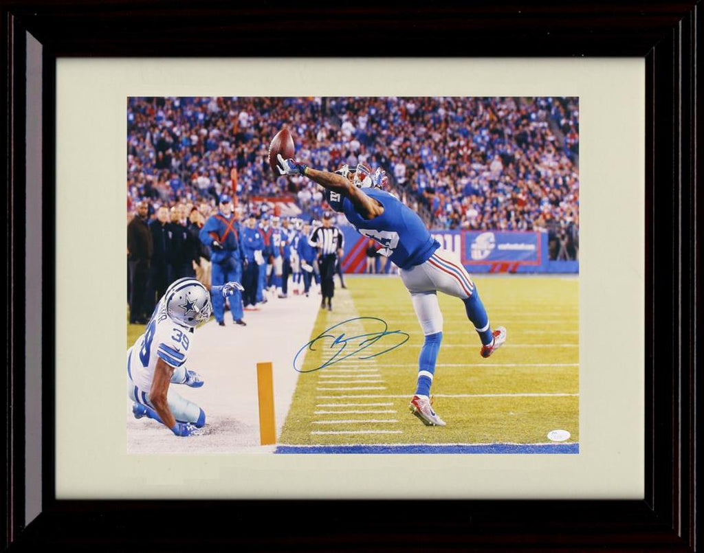 Odell Beckham Jr New York Giants Signed Autograph Custom Framed