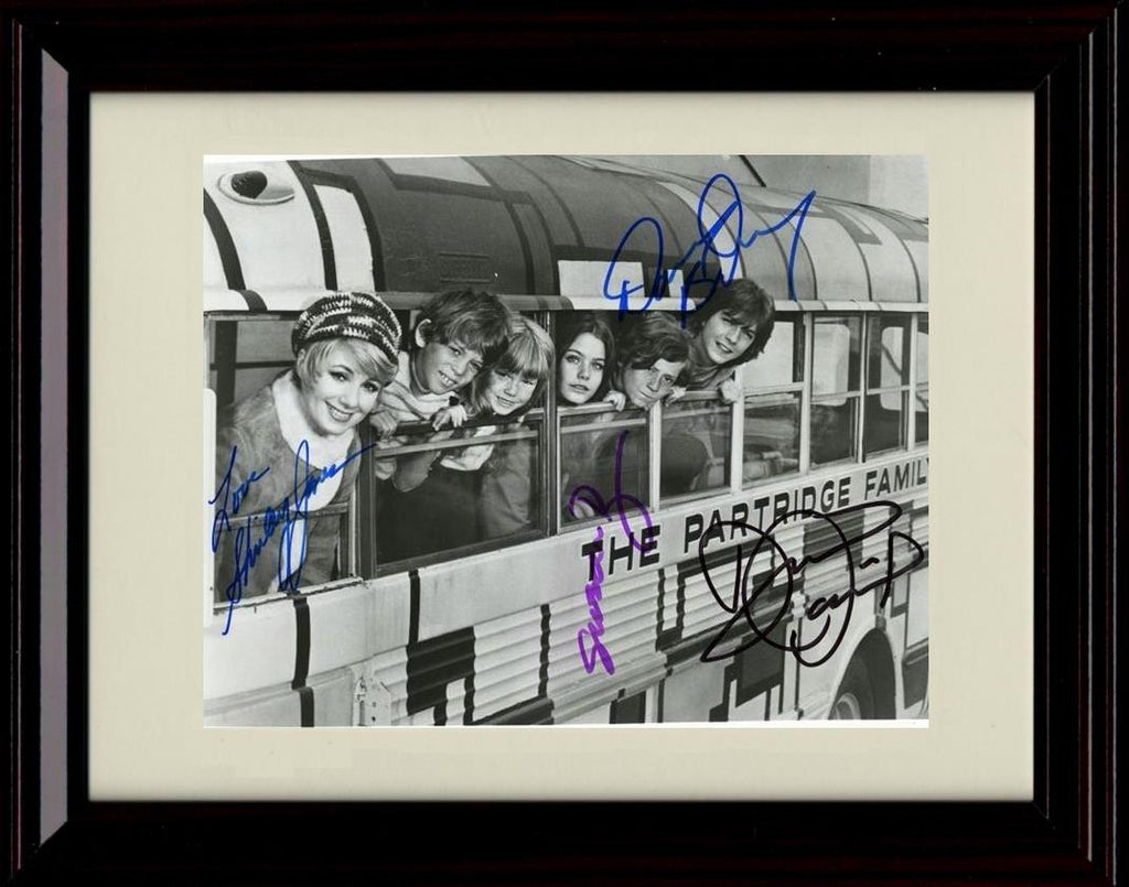 8x10 Framed Partridge Family Cast Autograph Promo Print - Landscape Framed Print - Television FSP - Framed   