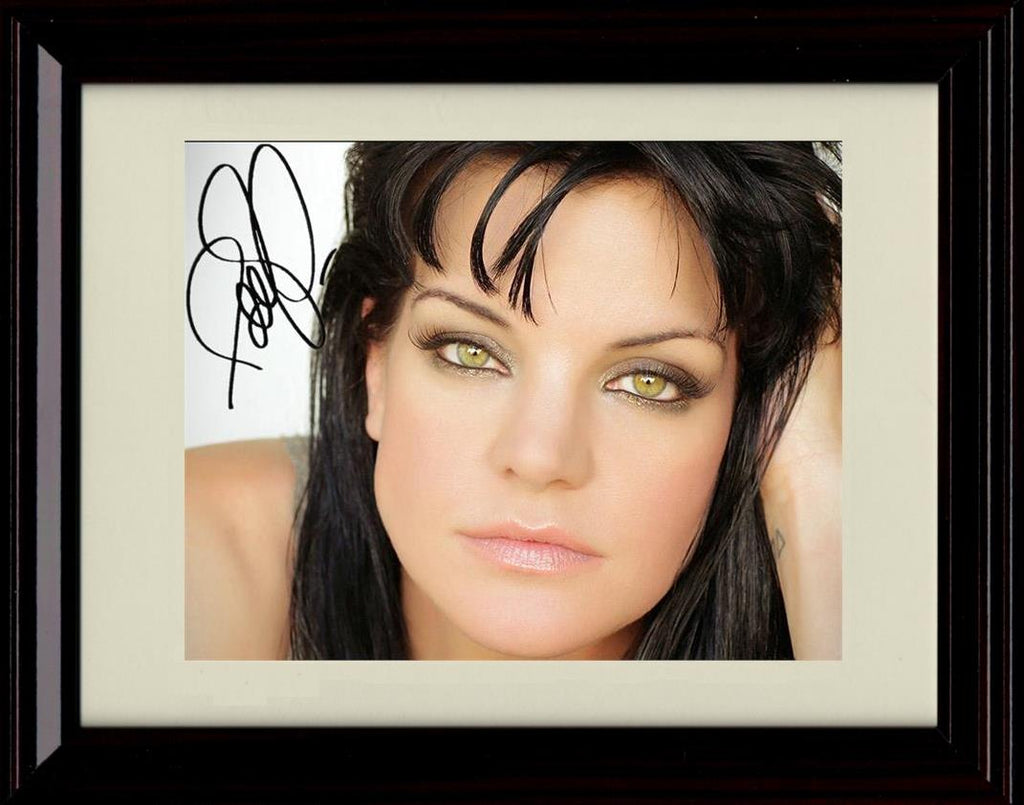 8x10 Framed Pauley Perrette Autograph Promo Print - Landscape Framed Print - Television FSP - Framed   