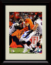 8x10 Framed Peyton Manning - Denver Broncos Autograph Promo Print - Dropping Back For The Pass Framed Print - Pro Football FSP - Framed   