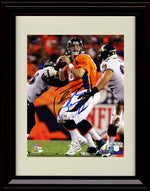 8x10 Framed Peyton Manning - Denver Broncos Autograph Promo Print - Dropping Back For The Pass Framed Print - Pro Football FSP - Framed   