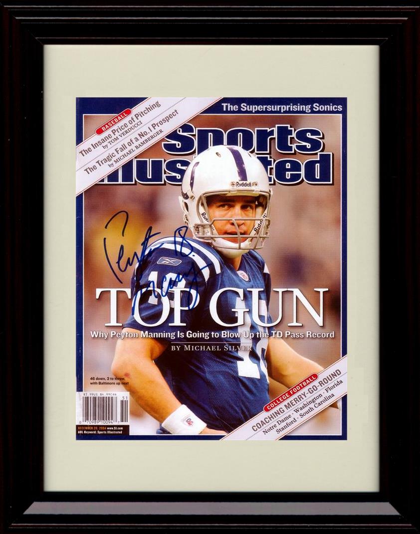 Unframed Peyton Manning - Indianapolis Colts Autograph Promo Print - 2004 Sports Illustrated Top Gun Unframed Print - Pro Football FSP - Unframed   