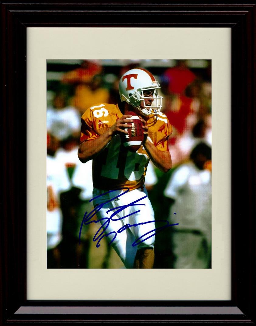 Framed 8x10 Peyton Manning Autograph Promo Print - Tennessee Volunters- In the Pocket Framed Print - College Football FSP - Framed   