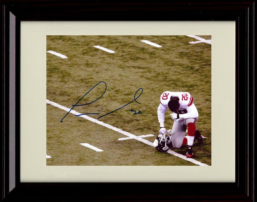 8x10 Framed Prince Amukamara - New York Giants Autograph Promo Print - Taking A Knee Head Bowed Framed Print - Pro Football FSP - Framed   