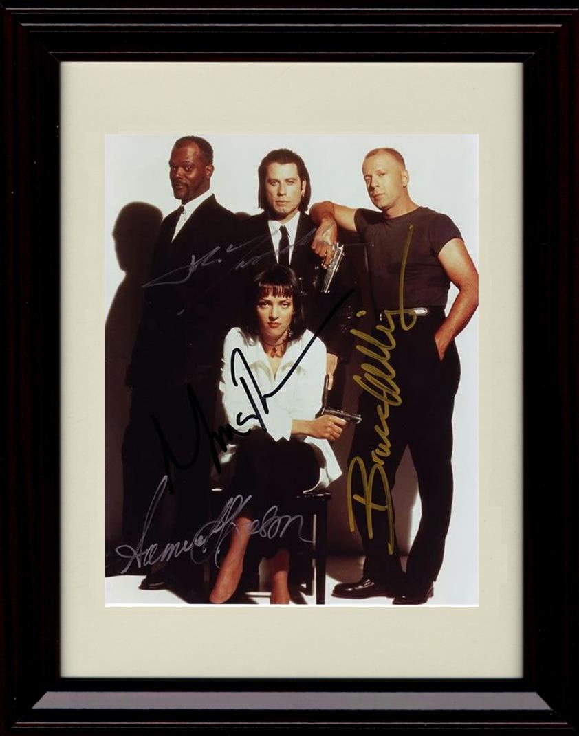 8x10 Framed Pulp Fiction Autograph Promo Print - Cast  Picture Framed Print - Movies FSP - Framed   