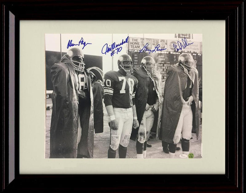 Unframed Purple People Eaters - Minnesota Vikings Autograph Promo Print - Defensive Line Unframed Print - Pro Football FSP - Unframed   