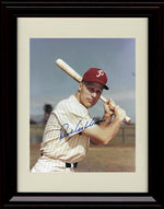 Framed 8x10 Richie Ashburn - Bat Pose - Philadelphia Phillies Autograph Replica Print Framed Print - Baseball FSP - Framed   